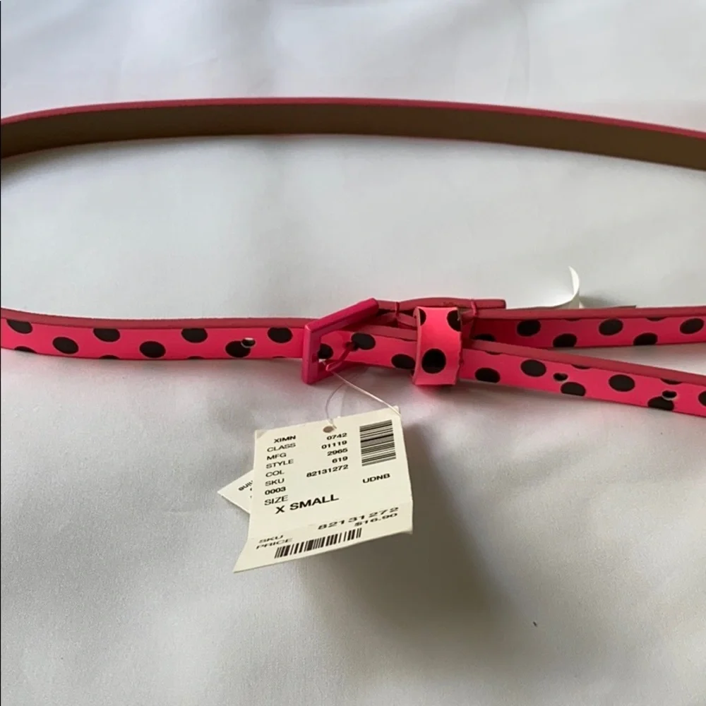 Justice pink kids belt size x-small NWT